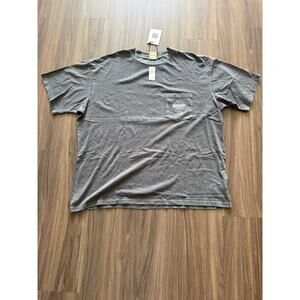 Gap x Madhappy Globe Logo Pocket T-Shirt Men's NWT Olive Gray Short Sleeve Tee